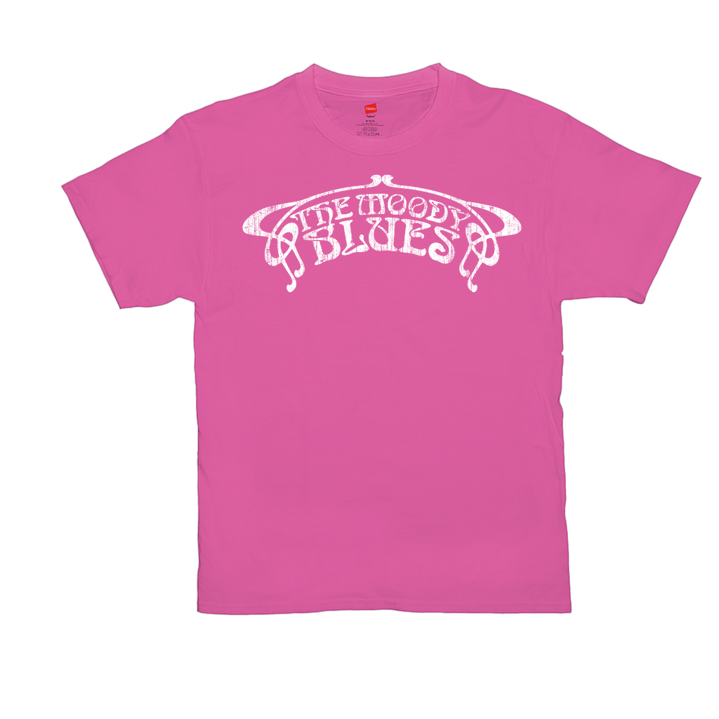 Moody Blues Distressed White Logo Tee