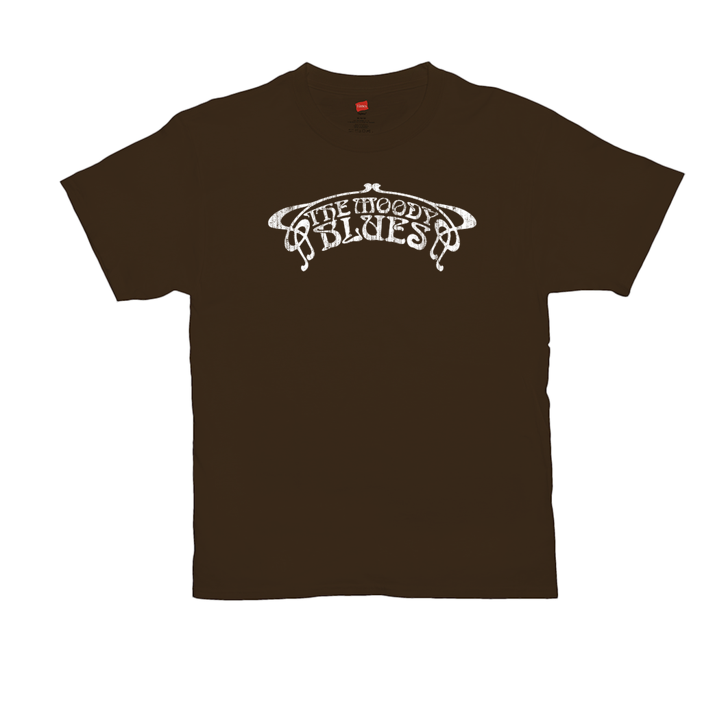 Moody Blues Distressed White Logo Tee