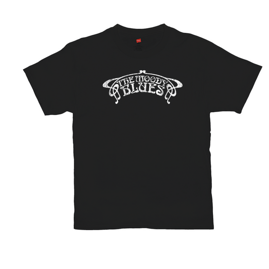 Moody Blues Distressed White Logo Tee